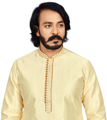 Cream Jacquard Kurta for Men