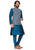 Men's Kurta Pajama Set with Exquisite Lakhnavi Work Jacket Kurta House