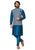 Men's Kurta Pajama Set with Exquisite Lakhnavi Work Jacket Kurta House